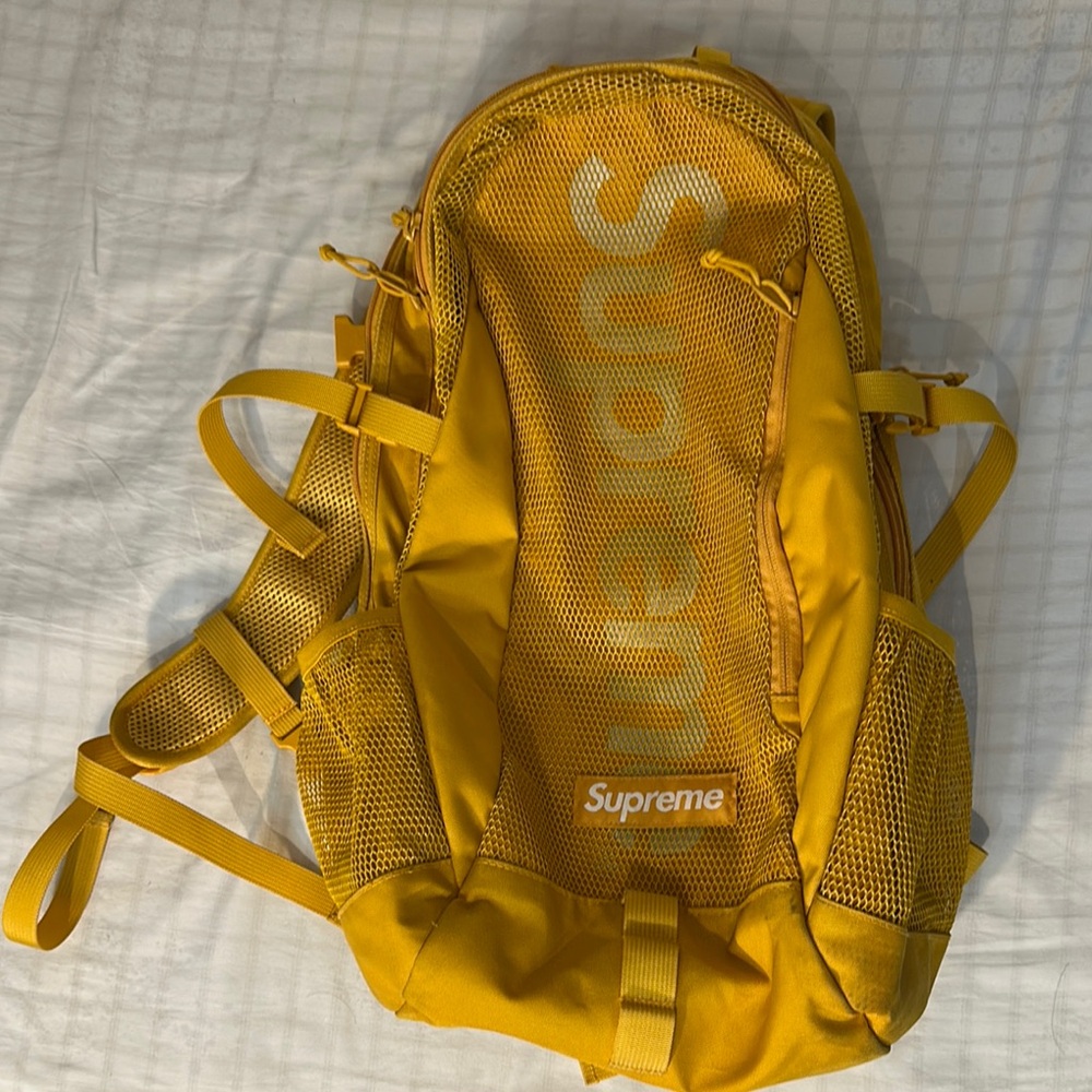 Supreme Yellow Technical Backpack with Padded Straps